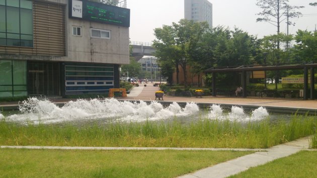 龍頭公園内にある噴水